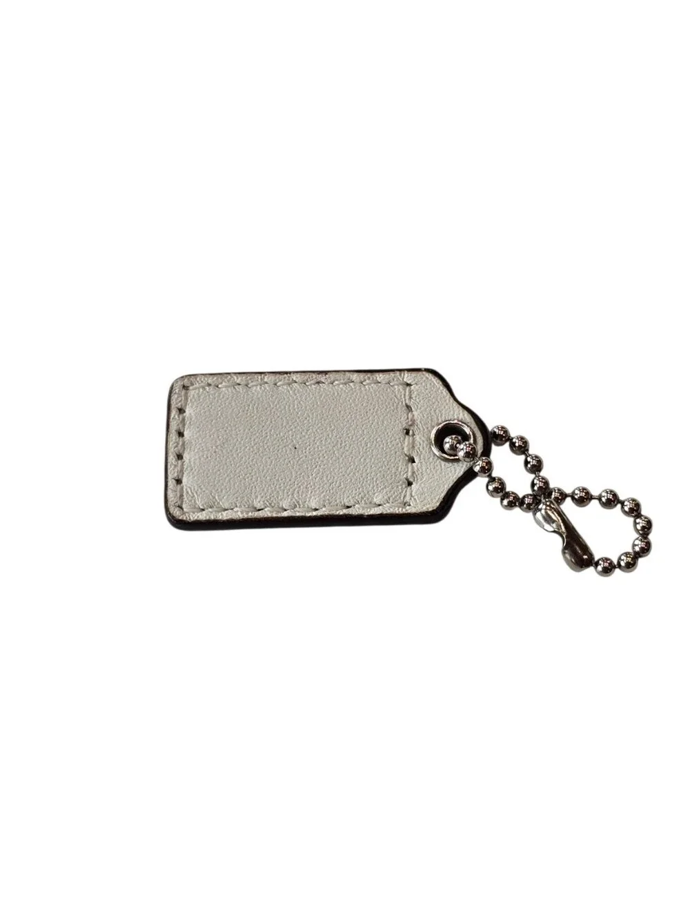 Coach Ivory Leather Mini Hang Tag